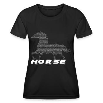 Cheval 6 - - T-shirt sport Femme - noir - Devant - AI Model Female 172 light (172cm)