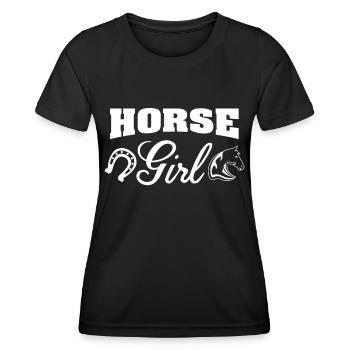 Horse 5 - - Women's Functional T-Shirt - black - Front - AI Model Female 172 light (172cm)