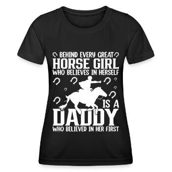 Derrière chaque grande fille de cheval 1 - - T-shirt sport Femme - noir - Devant - AI Model Female 172 light (172cm)
