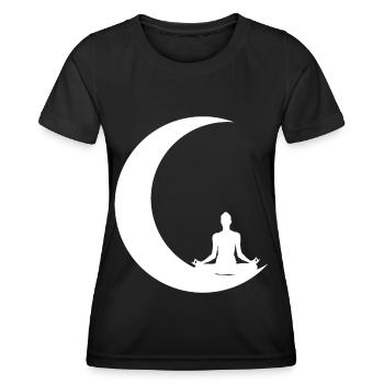 Crescent Moon - Yoga - - Women's Functional T-Shirt - black - Front - AI Model Female 172 light (172cm)
