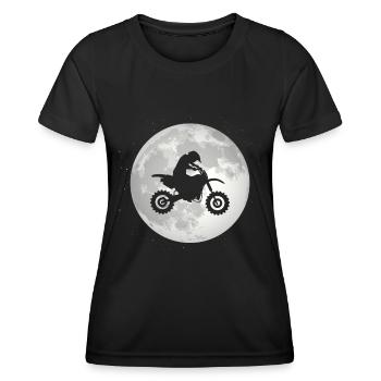 Pleine Lune - Guy Moto - - T-shirt sport Femme - noir - Devant - AI Model Female 172 light (172cm)