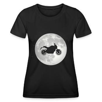 Pleine Lune - Moto - - T-shirt sport Femme - noir - Devant - AI Model Female 172 light (172cm)
