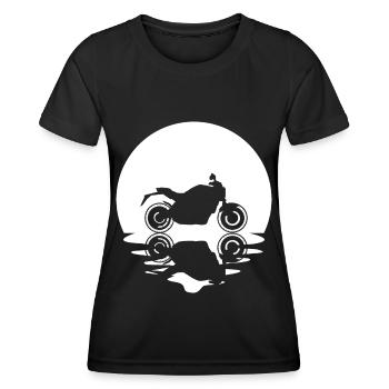 Circle and reflection - Motorcycle - - Women's Functional T-Shirt - black - Front - AI Model Female 172 light (172cm)