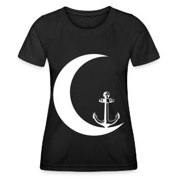 Crescent Moon - Anchor - - Women's Functional T-Shirt - black - Front - AI Model Female 172 light (172cm)