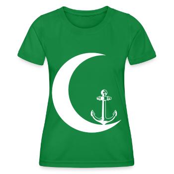Mondsichel - Anker - - Frauen Funktions-T-Shirt - Kelly Green - Vorne - AI Model Female 172 dark (172cm)