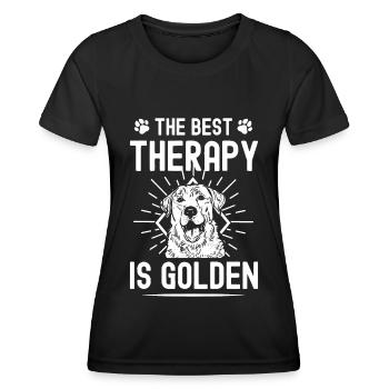 The best therapy is gold - Women's Functional T-Shirt - black - Front - AI Model Female 172 light (172cm)