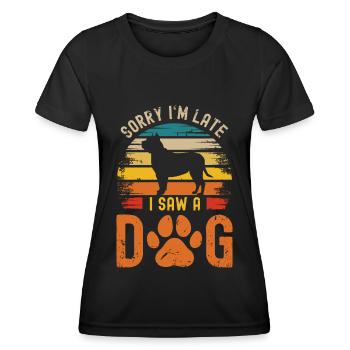 Entschuldigung, ich bin zu spät, ich habe einen Hu - Frauen Funktions-T-Shirt - Schwarz - Vorne - AI Model Female 172 light (172cm)