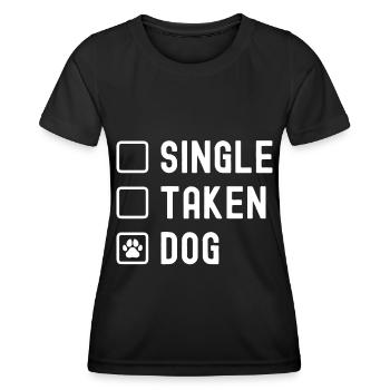 Alleinstehender Hund - Frauen Funktions-T-Shirt - Schwarz - Vorne - AI Model Female 172 light (172cm)