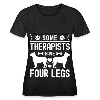 Manche Therapeuten haben vier Beine - Frauen Funktions-T-Shirt - Schwarz - Vorne - AI Model Female 172 light (172cm)