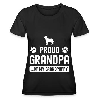 Stolzer Großvater meines Großwelpen - Frauen Funktions-T-Shirt - Schwarz - Vorne - AI Model Female 172 light (172cm)