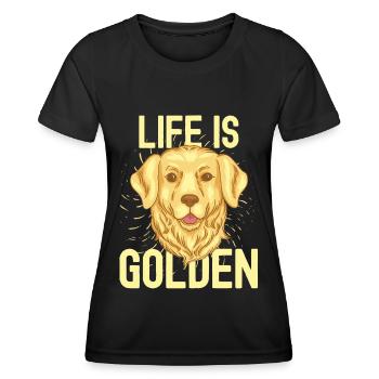 Life is golden - Women's Functional T-Shirt - black - Front - AI Model Female 172 light (172cm)