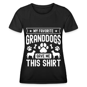 Meine Lieblingsgroßhunde haben mir dieses Shirt ge - Frauen Funktions-T-Shirt - Schwarz - Vorne - AI Model Female 172 light (172cm)