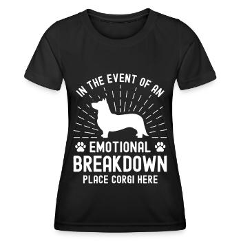 In case of an emotional breakdown, - Women's Functional T-Shirt - black - Front - AI Model Female 172 light (172cm)