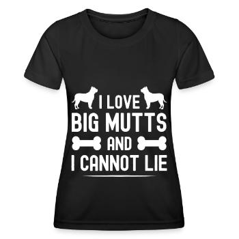 Ich liebe große Köter und ich kann nicht lügen - Frauen Funktions-T-Shirt - Schwarz - Vorne - AI Model Female 172 light (172cm)