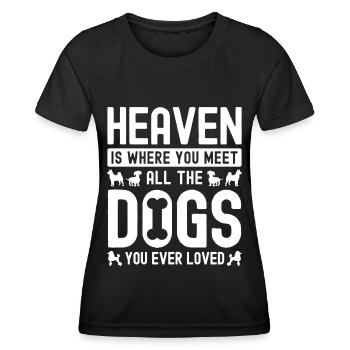 Au paradis, vous rencontrez tous les chiens que vous avez toujours aimés - T-shirt sport Femme - noir - Devant - AI Model Female 172 light (172cm)