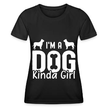 Je suis une fille passionnée de chiens - T-shirt sport Femme - noir - Devant - AI Model Female 172 light (172cm)
