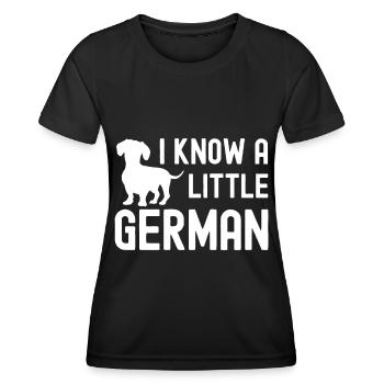 I can German a little bit - Women's Functional T-Shirt - black - Front - AI Model Female 172 light (172cm)
