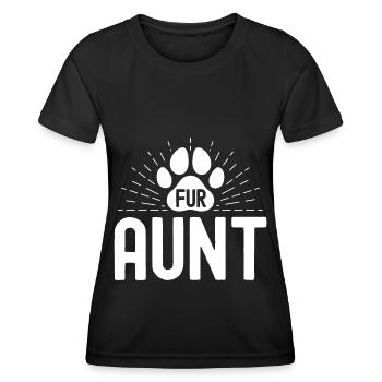 Fur aunt - Women's Functional T-Shirt - black - Front - AI Model Female 172 light (172cm)