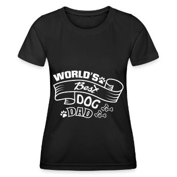 The best dog daddy in the world - Paws and Bones - Women's Functional T-Shirt - black - Front - AI Model Female 172 light (172cm)