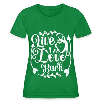 Leben Liebe Bellen - - Frauen Funktions-T-Shirt - Kelly Green - Vorne - AI Model Female 172 dark (172cm)