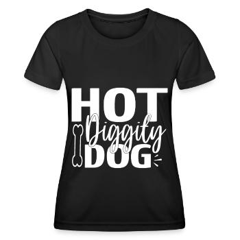 Heißer Hund - Frauen Funktions-T-Shirt - Schwarz - Vorne - AI Model Female 172 light (172cm)