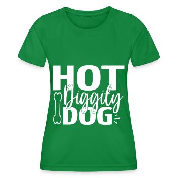 Hot dog - Women's Functional T-Shirt - kelly green - Front - AI Model Female 172 dark (172cm)