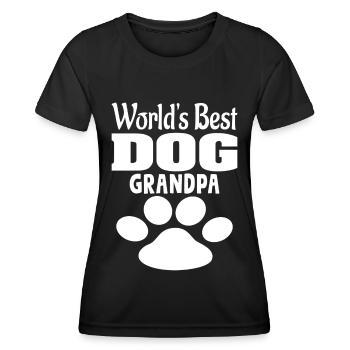 The best dog grandpa in the world - Women's Functional T-Shirt - black - Front - AI Model Female 172 light (172cm)