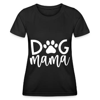 Dog mom - Women's Functional T-Shirt - black - Front - AI Model Female 172 light (172cm)