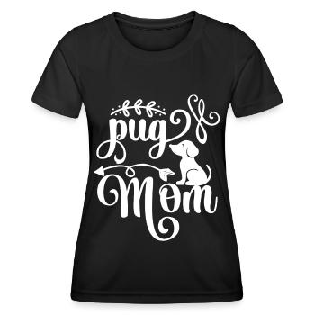 Pug Mama - Arrows - Black - Women's Functional T-Shirt - black - Front - AI Model Female 172 light (172cm)