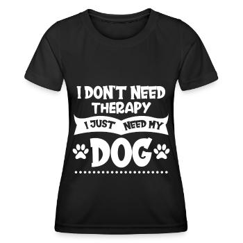 Ich brauche keine Therapie, ich brauche nur meinen - Frauen Funktions-T-Shirt - Schwarz - Vorne - AI Model Female 172 light (172cm)
