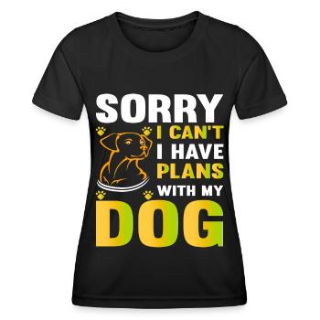 Malheureusement je ne peux pas, j’ai des projets avec mon H - T-shirt sport Femme - noir - Devant - AI Model Female 172 light (172cm)