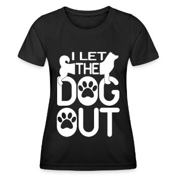 J’ai laissé le chien sortir - pattes - T-shirt sport Femme - noir - Devant - AI Model Female 172 light (172cm)