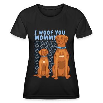 Je te fous maman - T-shirt sport Femme - noir - Devant - AI Model Female 172 light (172cm)