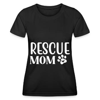 Rescue Mom - Women's Functional T-Shirt - black - Front - AI Model Female 172 light (172cm)