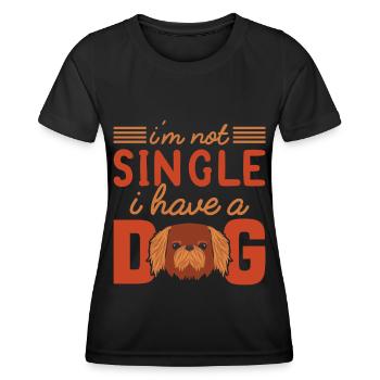 I am not alone, I have a dog - Dog Fa - Women's Functional T-Shirt - black - Front - AI Model Female 172 light (172cm)