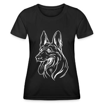 Berger Belge - T-shirt sport Femme - noir - Devant - AI Model Female 172 light (172cm)