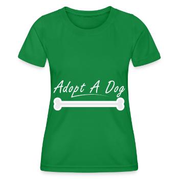 Adoptieren Sie einen Hund - Frauen Funktions-T-Shirt - Kelly Green - Vorne - AI Model Female 172 dark (172cm)
