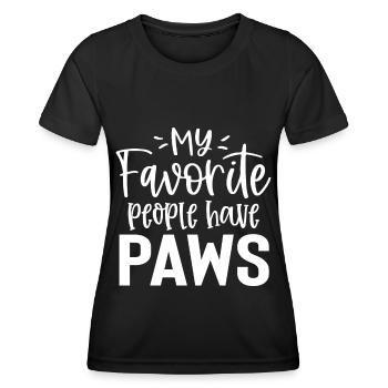 Mes personnes préférées ont des pattes - T-shirt sport Femme - noir - Devant - AI Model Female 172 light (172cm)