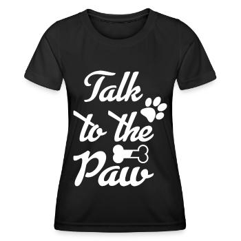 Parlez à votre patte - T-shirt sport Femme - noir - Devant - AI Model Female 172 light (172cm)