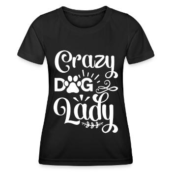 Crazy Dog Lady - Paw - Women's Functional T-Shirt - black - Front - AI Model Female 172 light (172cm)