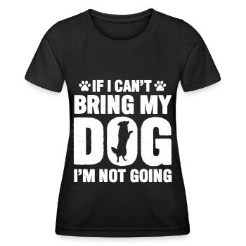 Si je ne peux pas amener mon chien, allez-y - T-shirt sport Femme - noir - Devant - AI Model Female 172 light (172cm)