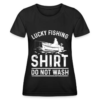 Happy fisherman's shirt Do not wash - Women's Functional T-Shirt - black - Front - AI Model Female 172 light (172cm)