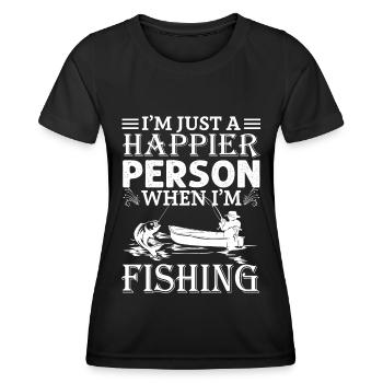 I'm just a happier person when I - Women's Functional T-Shirt - black - Front - AI Model Female 172 light (172cm)
