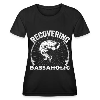 Bassaholic auf dem Weg der Besserung - - Frauen Funktions-T-Shirt - Schwarz - Vorne - AI Model Female 172 light (172cm)