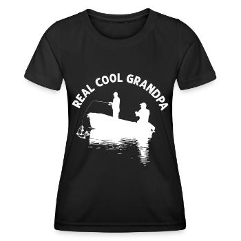 Echt cooler Opa - - Frauen Funktions-T-Shirt - Schwarz - Vorne - AI Model Female 172 light (172cm)