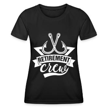 Ruhestand Crew - - Frauen Funktions-T-Shirt - Schwarz - Vorne - AI Model Female 172 light (172cm)