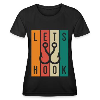 Allons pêcher - - T-shirt sport Femme - noir - Devant - AI Model Female 172 light (172cm)