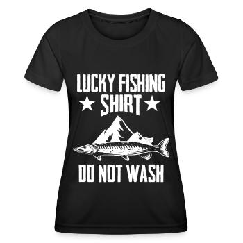 Glücksfischerhemd Nicht Waschen 8 - - Frauen Funktions-T-Shirt - Schwarz - Vorne - AI Model Female 172 light (172cm)