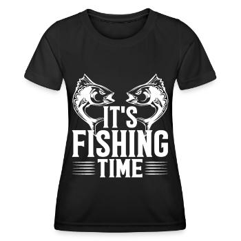 Il est temps de pêcher - - T-shirt sport Femme - noir - Devant - AI Model Female 172 light (172cm)