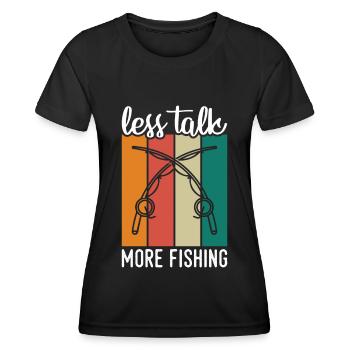 Moins de bavardages, plus de pêche 1 - - T-shirt sport Femme - noir - Devant - AI Model Female 172 light (172cm)
